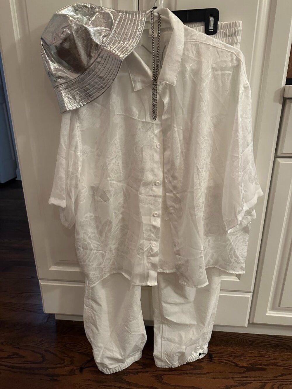 Men's 2000s Y2K All White Costume Concert Festival Outfit BSB Sphere Size Medium